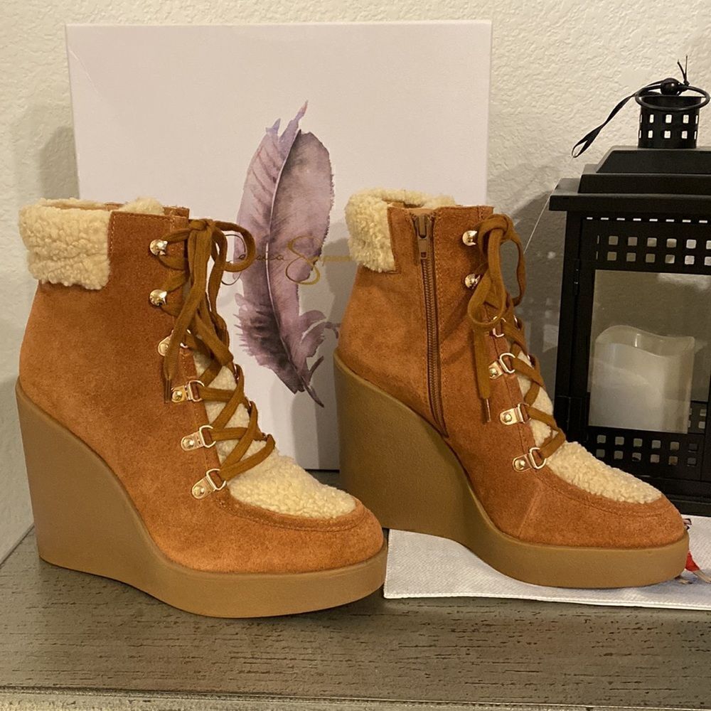New Jessica Simpson Maelyn Platform Wedge Boot - Picture 3 of 9
